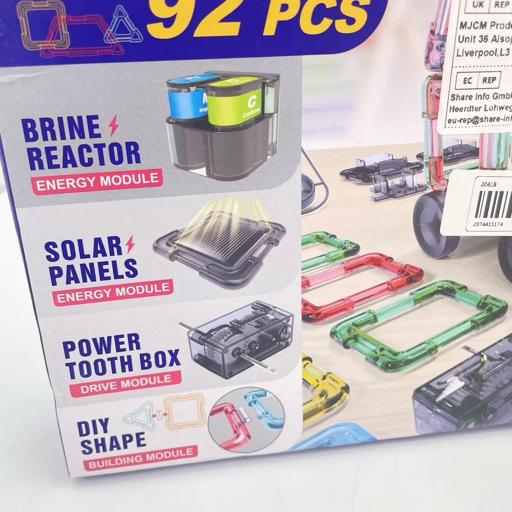 BRINE Changeable Geometry STEM Kit NIB 92 Pieces Ages 8+ Solar Power Brine Power